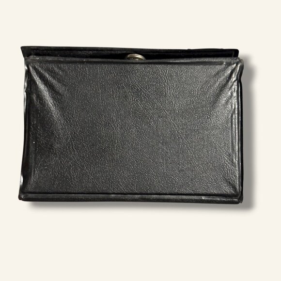 Vintage Double Six Dominoes Set Of 28 In Black Faux Leather Case With Snap Closu - Picture 5 of 5